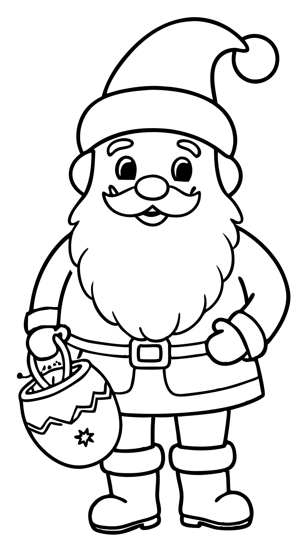 easy santa coloring pages